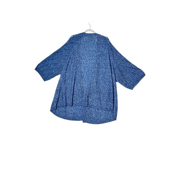 Catherines size 2X cardigan blue open front light weight short sleeve career - Picture 2 of 6